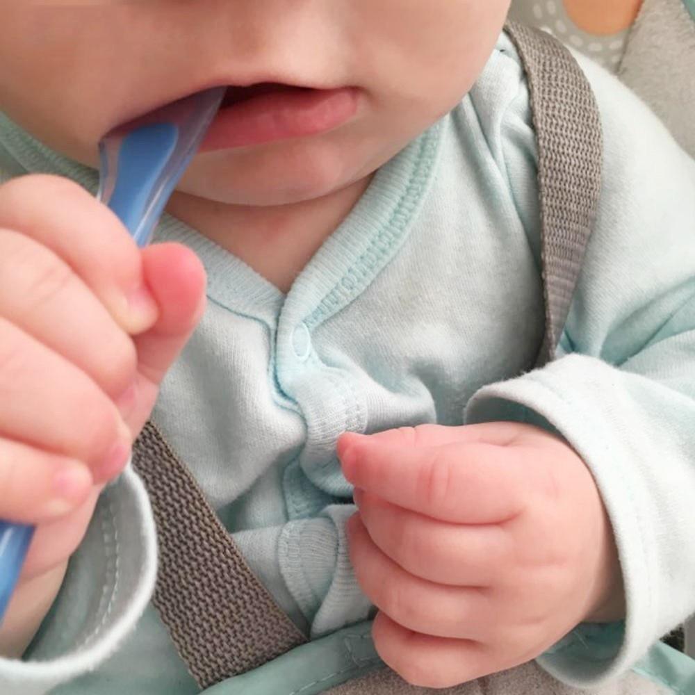 Cuillères pour bébé Plats d'alimentation Vaisselle pour enfants Couverts Cuillère en silicone Outils de patchwork Lot Louche à soupe