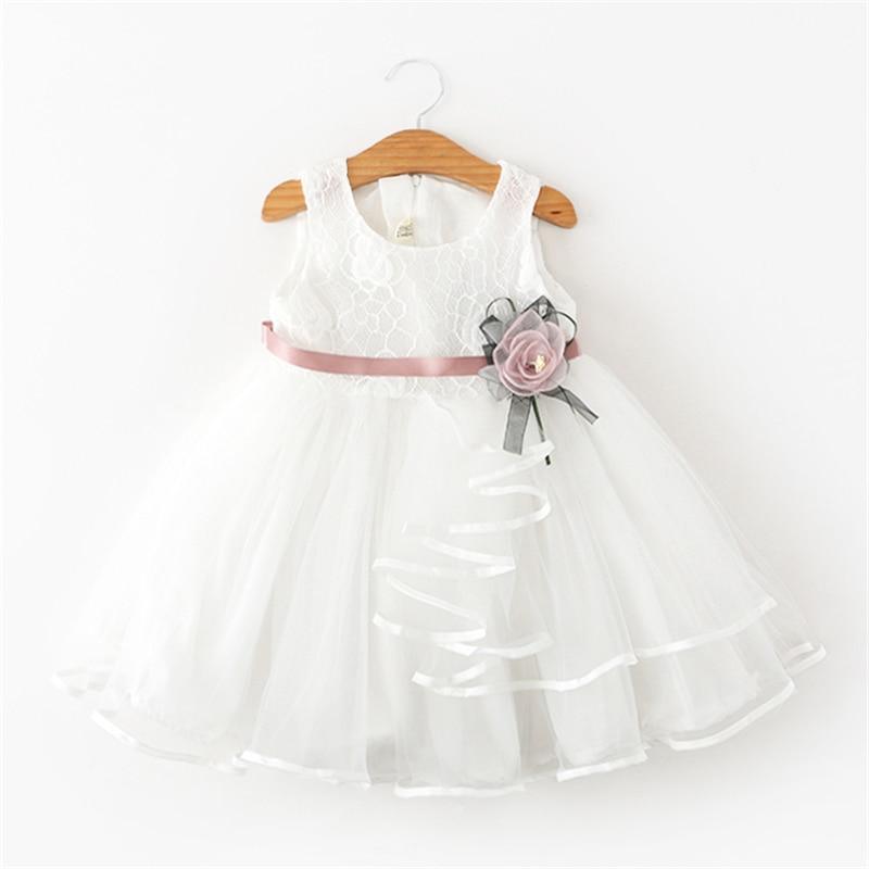 Robe de luxe moderne à fleurs pour nouveau-né, nouvelle collection d'été, vêtements mignons pour bébés filles, robe de soirée en tulle et dentelle pour filles
