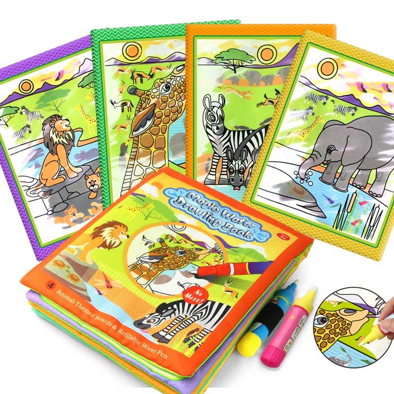 Coolplay Livre de coloriage magique à l'eau, tableau de peinture, livre de gribouillage, jouets de dessin, jouets éducatifs