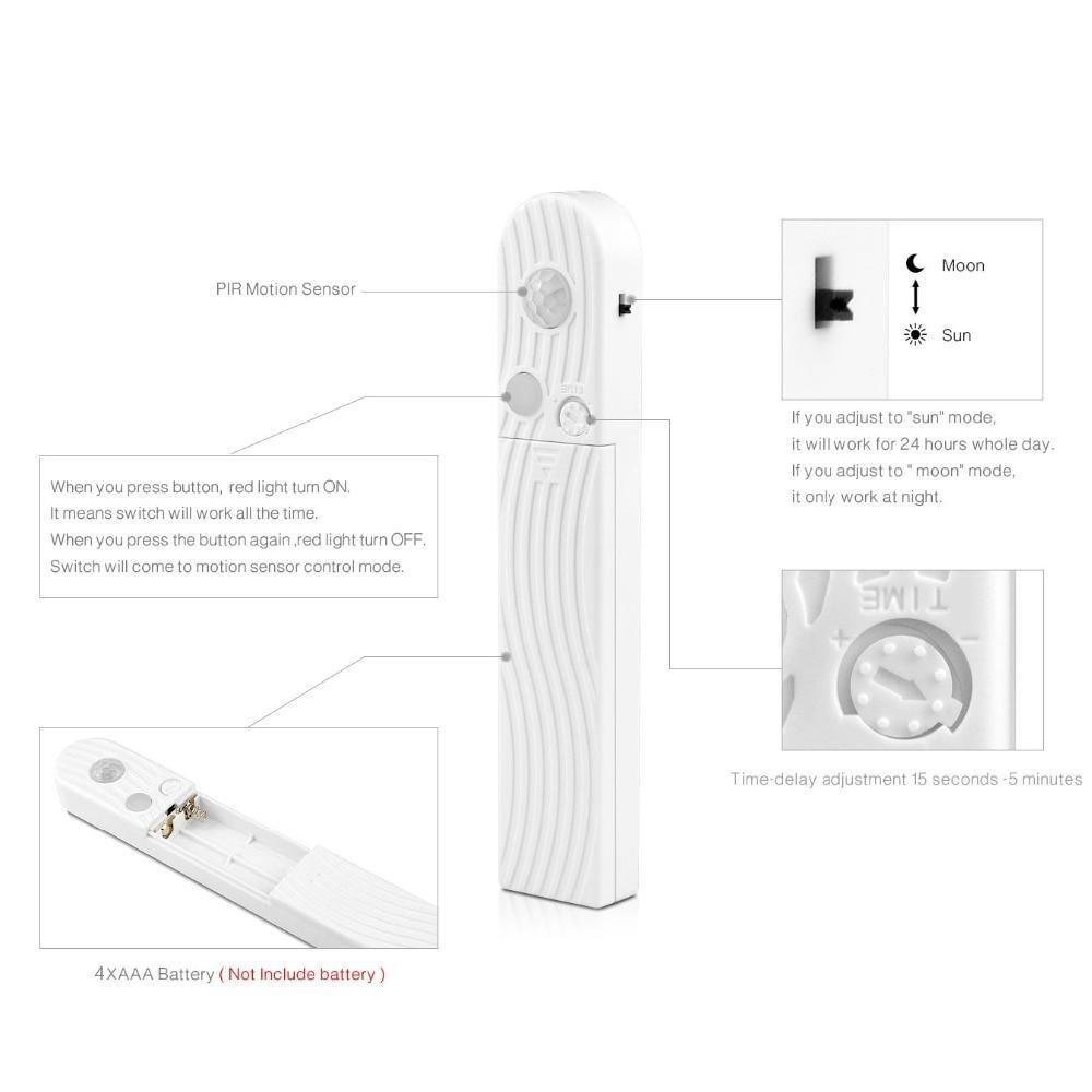Stevvex Veilleuses de chevet sans fil avec mode nuit, alimentées par USB, détecteur de corps humain, bande LED pour escaliers, couloirs