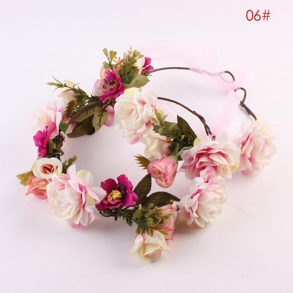 Couronne florale de luxe moderne pour nouveau-né, bandeau assorti mère-enfant, accessoires pour cheveux, bandeau floral mère-fille