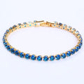 Bracelets de tennis de luxe 4 mm avec diamants brillants, zircon cubique élégant, chaîne Iced Out, bracelet de mariage en cristal pour femmes et hommes en or, argent et design coloré moderne