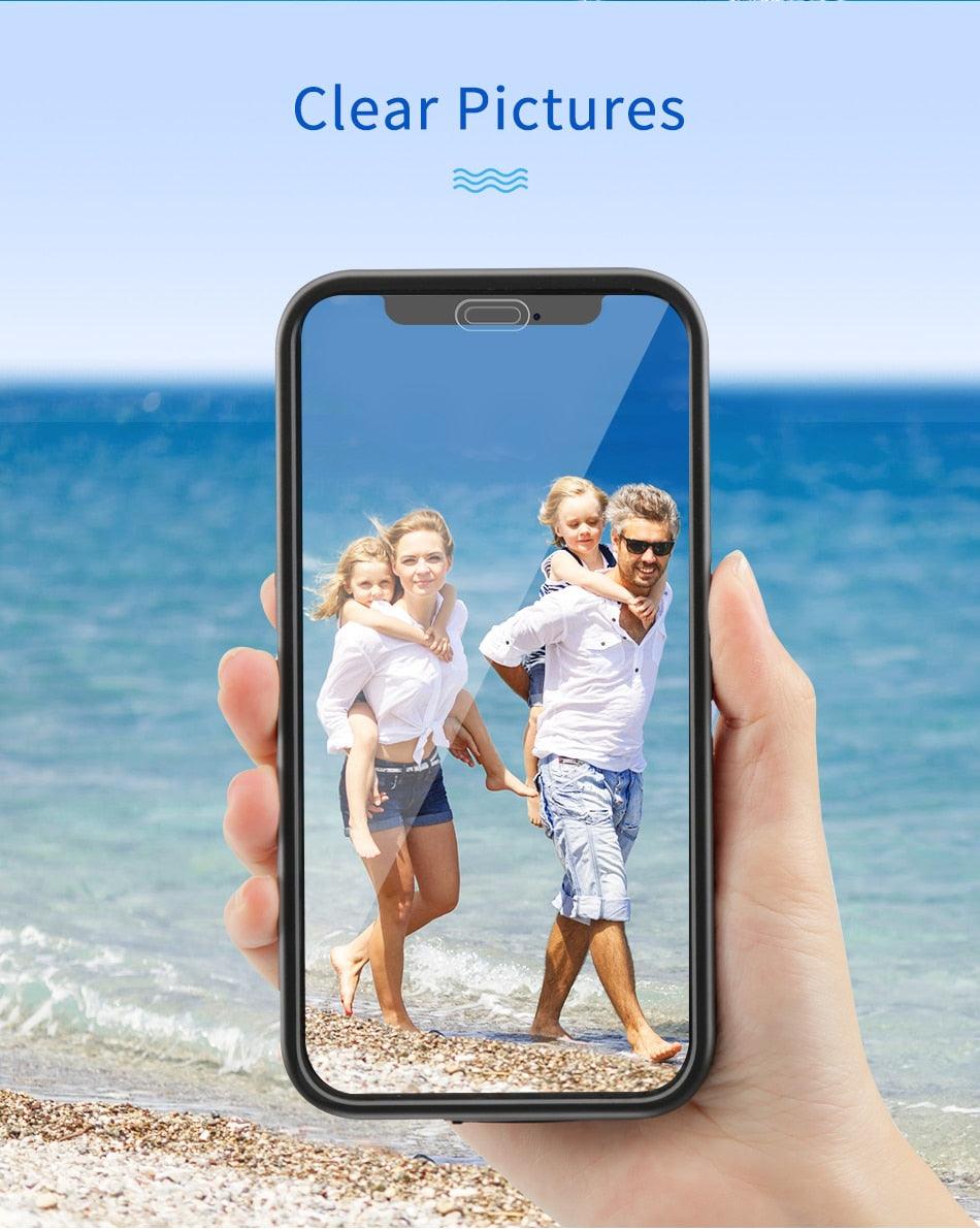 Étui sous-marin pour iPhone, coque antichoc, étanche pour la plongée, pour iPhone 12, 11 Pro Max, XS MAX, XR. Coque intégrale antichoc pour iPhone 12 Pro Max avec protecteur d'écran anti-poussière pour iPhone.