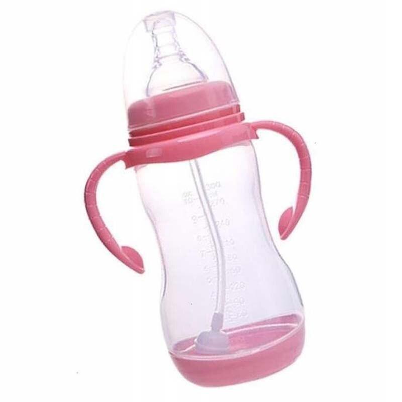 Biberon anti-colique en plastique sans BPA avec paille pour bébé, idéal pour l'eau et le jus, pour l'alimentation des nourrissons