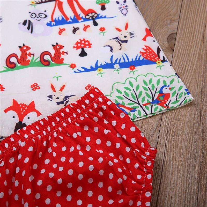 Vêtements d'été pour bébé fille, bandeau floral, robe de dessin animé, short à pois, ensemble de vêtements 0-24 mois pour bébés filles avec nœud
