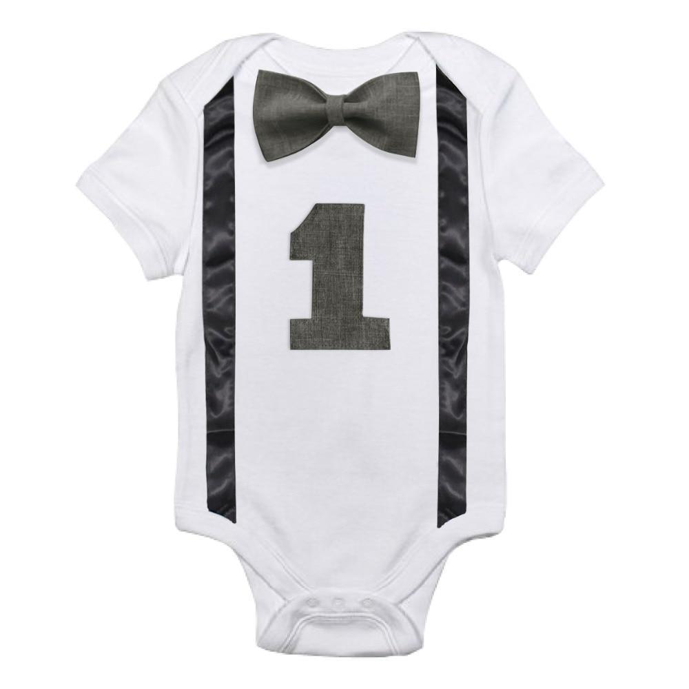 Vêtements pour bébé, grenouillère avec nœud, barboteuse pour nouveau-né, combinaison pour garçons et filles, pour fête d'anniversaire
