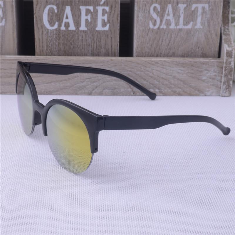 Nouvelles lunettes de soleil de luxe modernes rétro de marque super rondes avec protection UV400 pour femme avec œil de chat