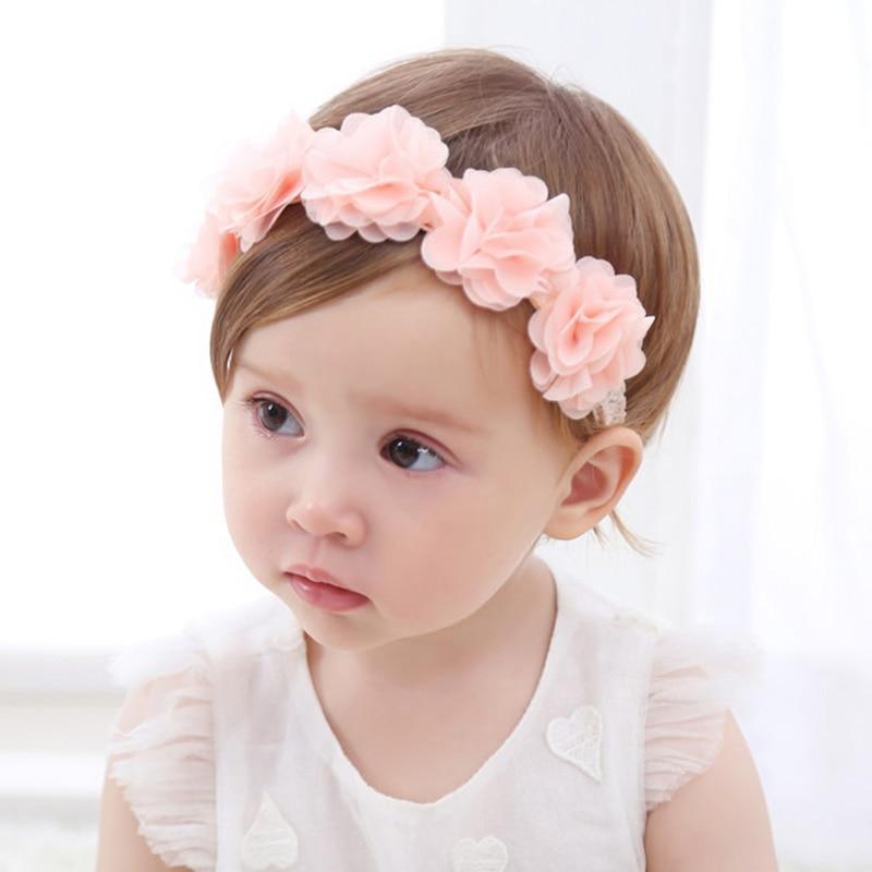 Bandeaux modernes pour bébé avec fleurs et nœuds pour bébés filles, bandeaux turban pour nouveau-nés