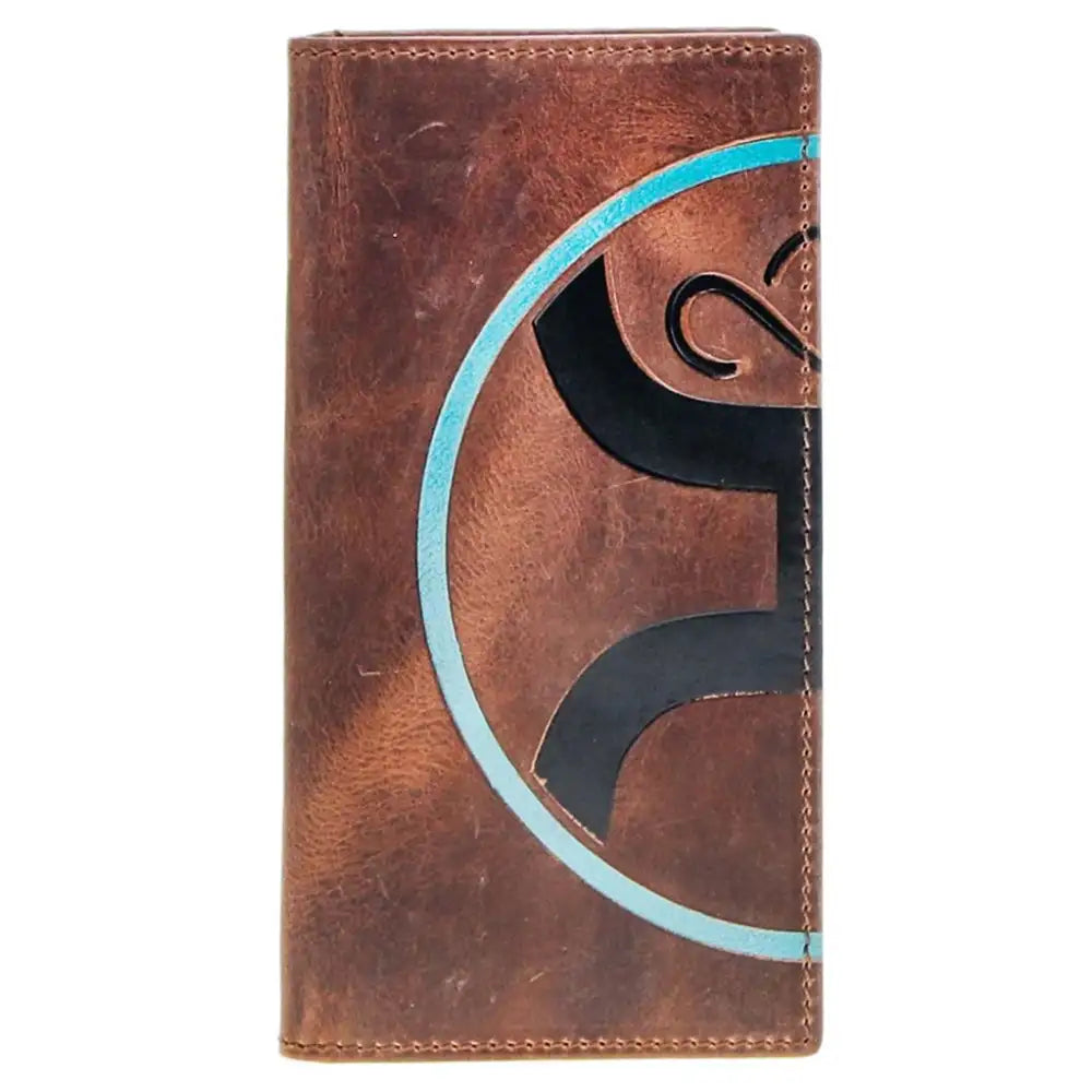 Portefeuille de rodéo HOOey "2.0" Logo mains levées (Marron/Noir/Turquoise) - Homme