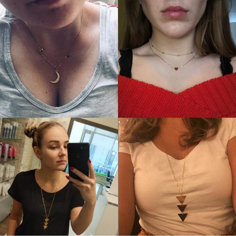 Collier ras du cou avec pendentif multicouche en cristal doré, style vintage moderne, pour femme, bijoux de luxe, cadeau parfait, style cool