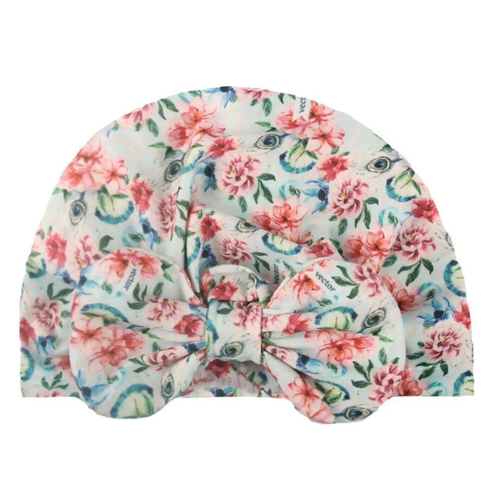 Bonnet Bébé Turban Moderne Luxe Motif Donut Bébé Casquette Coton Imprimé Fruits Fleurs Bébé Fille Design