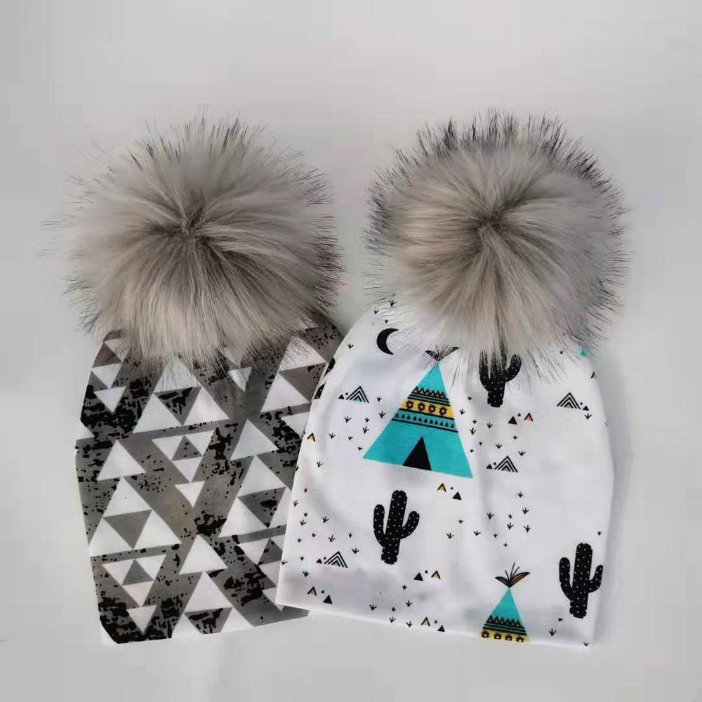 Chapeau Bébé Nouveau-né Enfants Bonnet Pompon Enfant en Bas Âge Chapeaux Confortables Bonnets pour Garçons et Filles