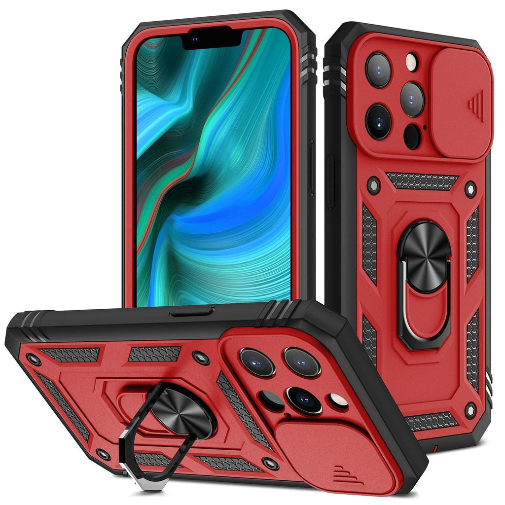 Coque de protection multifonctionnelle robuste avant et arrière antichoc pour iPhone 13 12 11 Pro Max X Max 8 Plus avec béquille rotative pour appareil photo, coque antichoc robuste