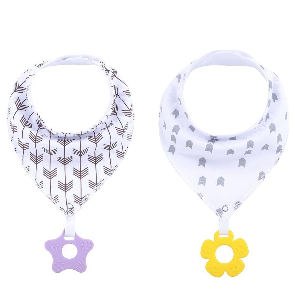 Bavoirs bandanas unisexes 100 % coton biologique super absorbants et doux pour bébé et jouets de dentition pour nouveau-né