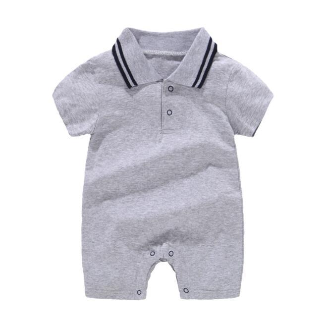Barboteuses Bébé Été Garçon fille 100% Coton Barboteuse Gentilhomme Salopette Enfant en bas âge pour Garçons