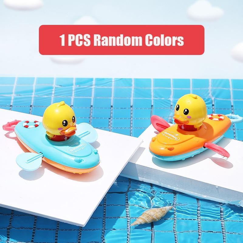 Jouets de bain pour bébé dessin animé, jouet d'eau classique en forme de canard à tirer pour bébé, jouet de bain pour l'éducation précoce du nourrisson, jouet de natation de plage pour enfants.