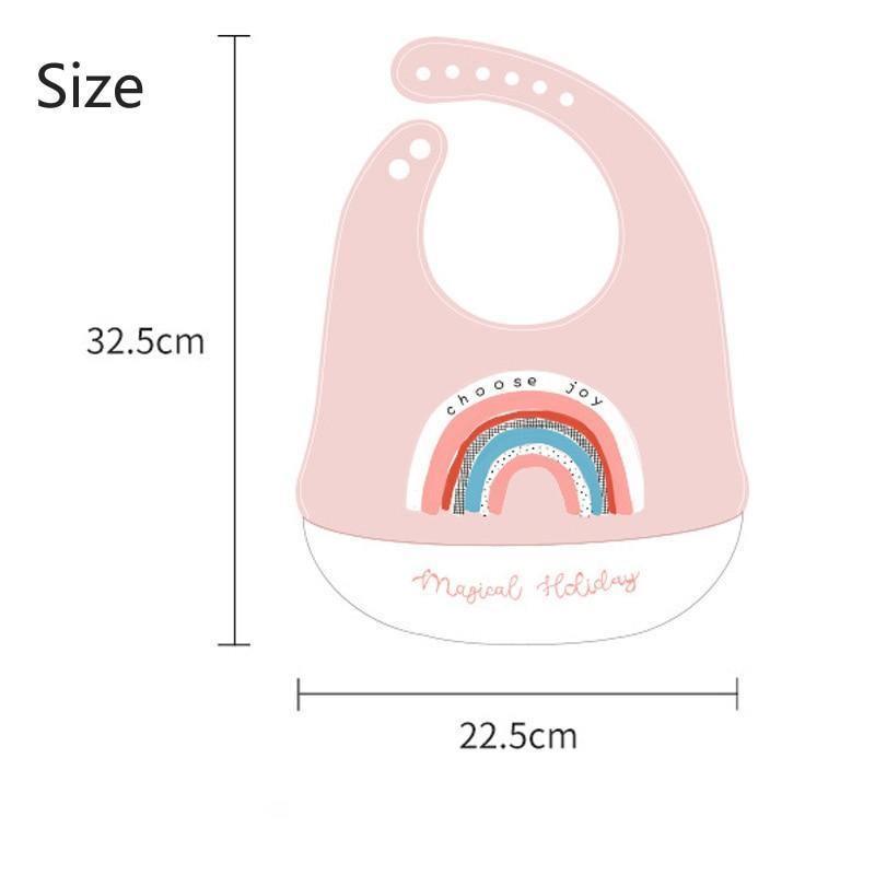 Bavette Bébé en Silicone Alimentaire Étanche pour Nouveau-né Garçon Fille Serviette d'Alimentation Chiffon Rot pour Enfants