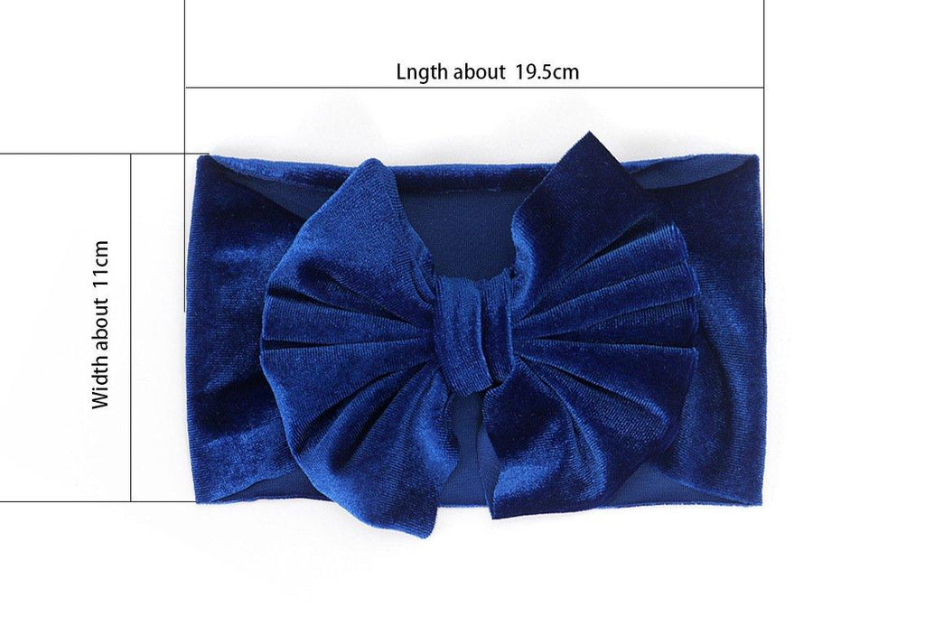 Nouveau grand bandeau de bébé avec nœud, bandeau en velours doux pour filles, accessoires de cheveux, nœuds solides désordonnés, bandeaux pour tout-petits, foulards pour bébé, turban grand nœud pour filles