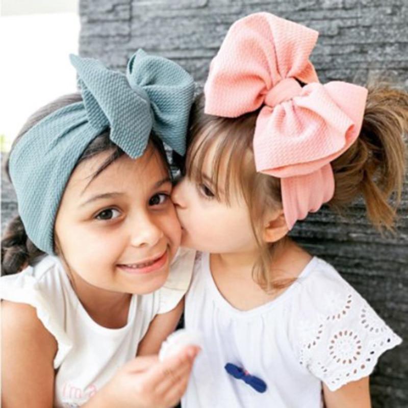 Bandeau Bébé Fille Grand Nœud Bandeau Cheveux Enfants Réglable Turban Enfant Accessoires Cheveux