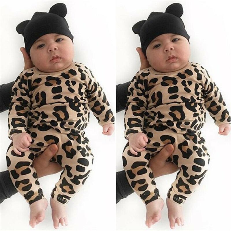 Bébé fille/ barboteuse léopard à manches longues ou sans manches pour bébés au design élégant et moderne
