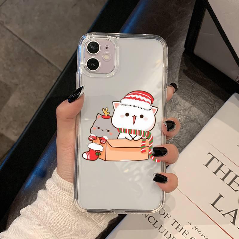 Coque de téléphone Chat pour iPhone 11 12 13 Mini Pro Xs Max 8 7 6 6s Plus X 5s Se 2020 Xr Coque en polycarbonate Imprimée Design coloré Coque de téléphone en silicone