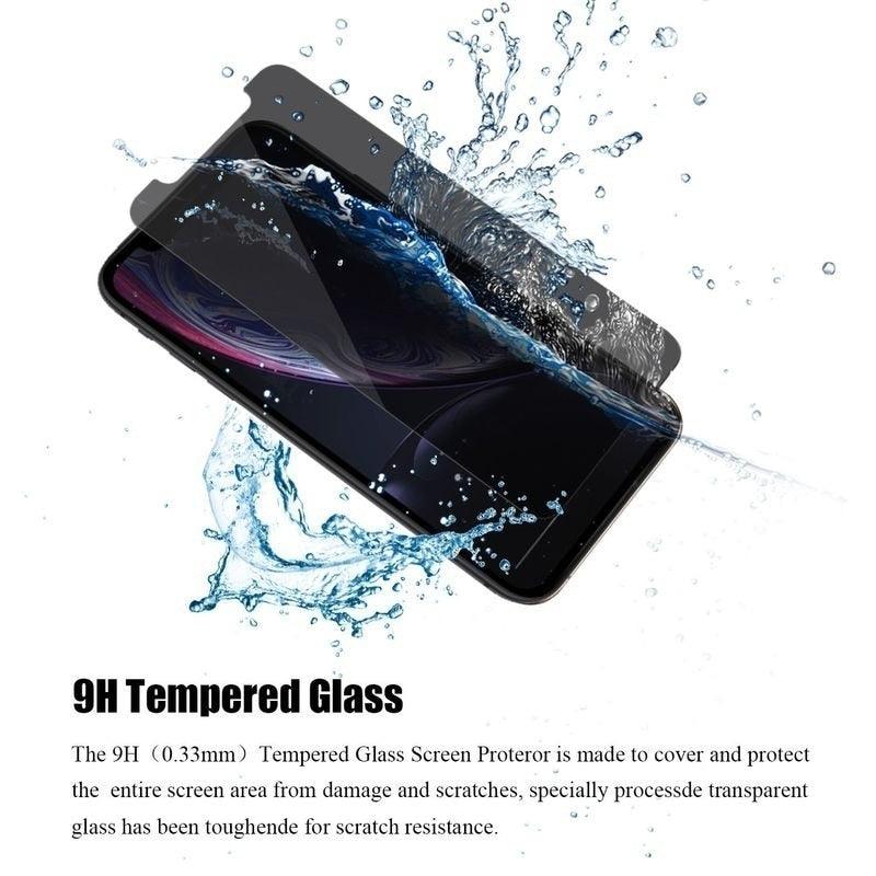 Lot de 3 Films de Protection Anti-Espion en Verre Trempé pour IPhone 11 12 13 14 Pro Max 12 Mini X XS XR 6 6S 7 8 Plus Protection d'Écran Confidentiel Anti-Espion HD en Verre Trempé Incassable Antichoc