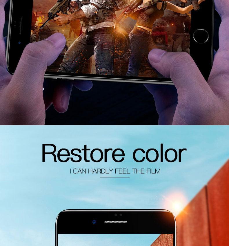 Verre de protection 9000D incurvé et souple pour iPhone SE 2020 6 6S Plus, protection d'écran en verre trempé pour iPhone 7 8 PLUS, film en verre anti-rayures et anti-traces de doigts pour iPhone.
