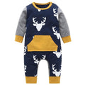 Grenouillères Bébé Garçon Manches Longues Tête de Cerf Combinaisons Nouveau-né Tenues Pour Filles et Garçons Pyjamas