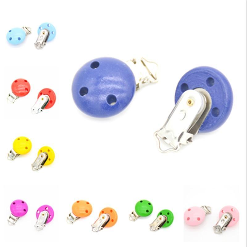 Attache-sucette en bois pour bébés et enfants, jolies attaches rondes pour produits pour bébés