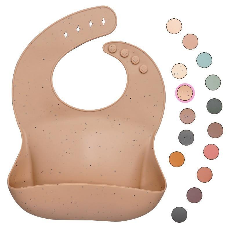 Bavoirs d'alimentation en silicone massif pour nouveau-nés, langes, plastron tendance, articles pour bébé pour enfants
