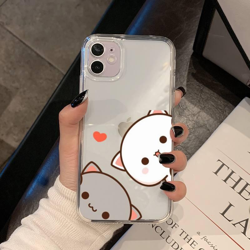 Coque de téléphone Chat pour iPhone 11 12 13 Mini Pro Xs Max 8 7 6 6s Plus X 5s Se 2020 Xr Coque en polycarbonate Imprimée Design coloré Coque de téléphone en silicone