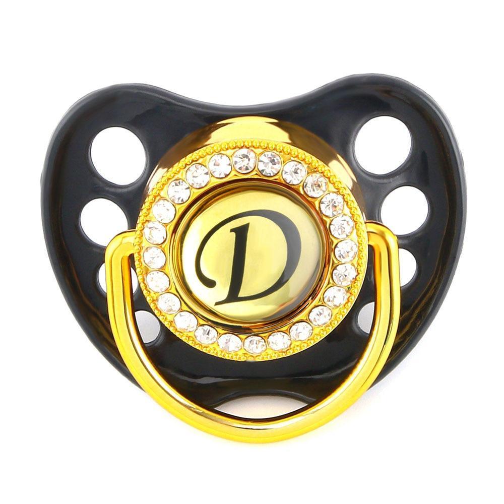 Lettres Initiales Prénom Bébé Sucette Mamelon en Silicone pour Nouveau-né Enfants Attache Sucette Bébé Excellent Cadeau pour Bébés