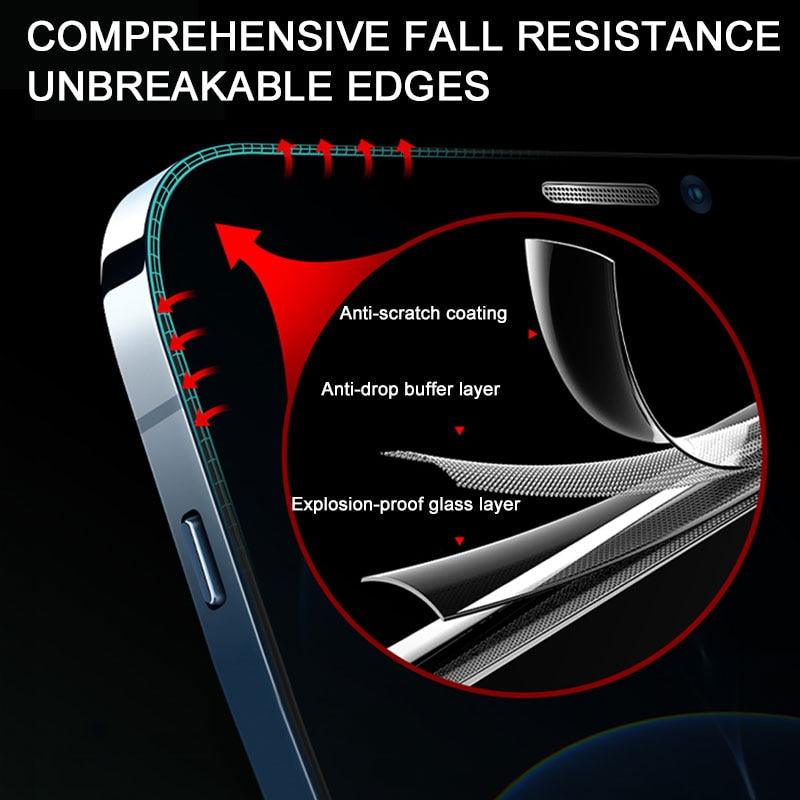 Verre de protection intégral 60D pour iPhone 12 11 13 14 Pro Max XR Film de protection d'écran en verre trempé pour iPhone 11 12 13 14