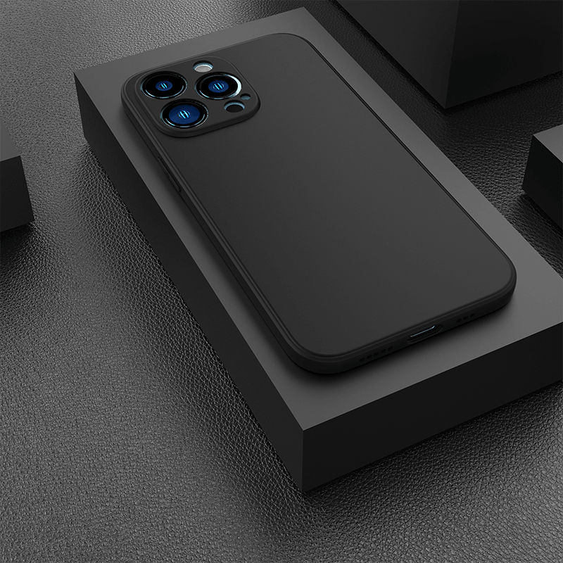 Coque Noire Pour iPhone 5 5s SE 2020 6 6s 7 8plus x 10 XR XS 11 12 13 Mini Pro MAX Housse en Silicone Motif Voiture Coque Arrière en Silicone Noir Mat Pour iPhone