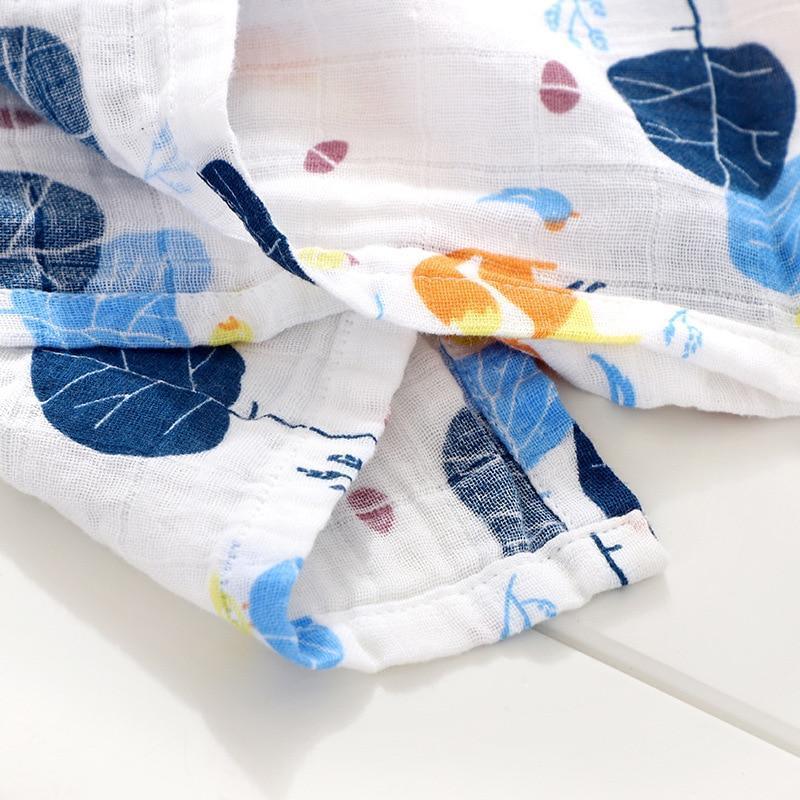 Langes en mousseline de coton pour bébé, couvertures d'emmaillotage pour nouveau-nés, serviette de bain multifonction pour nourrissons