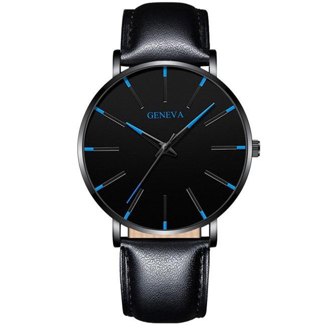 Montre Minimaliste Homme Ultra Fine Simple Homme Affaires Acier Inoxydable Maille Ceinture Montre à Quartz Relogio Masculino
