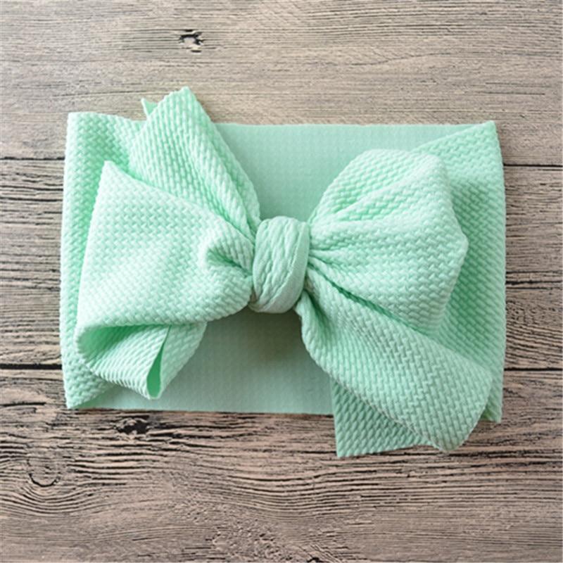 Grand bandeau pour nouveau-né avec gros nœud pour bébé fille, bandeau turban avec nœud désordonné