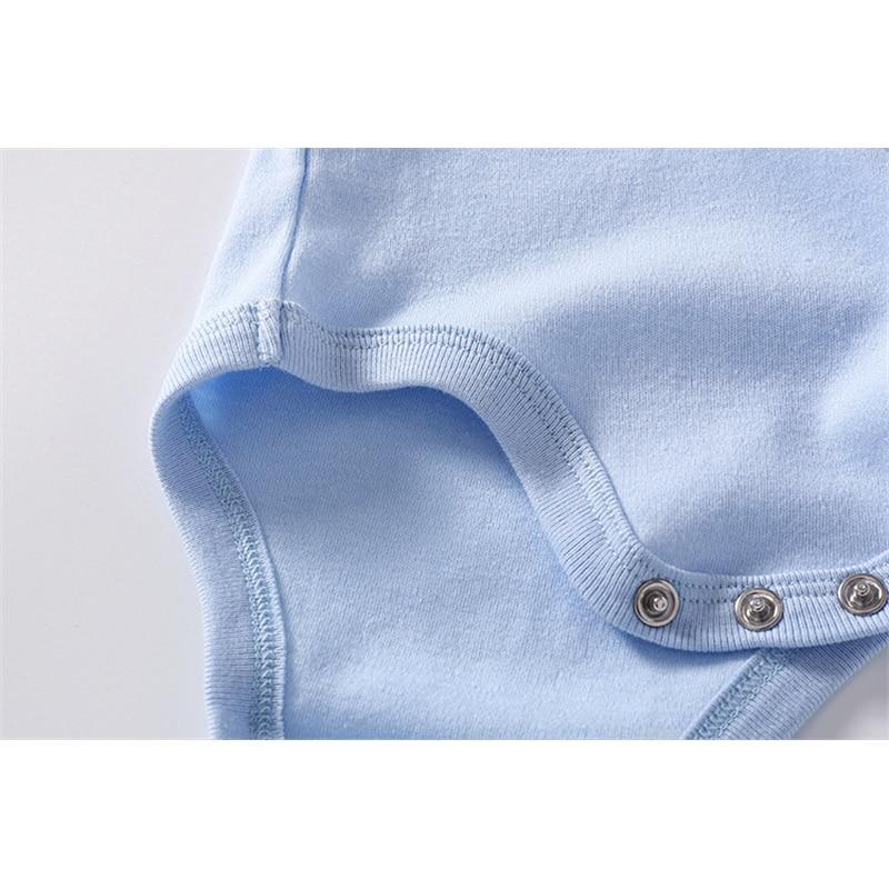 Barboteuse Classique Moderne Couleur Unie Bébé Garçon Fille Combinaison Coton Manches Longues Hauts Pour Filles Et Garçons Bébé