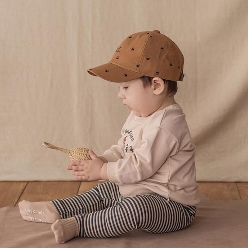 Joli chapeau en coton pour bébé, casquette de baseball réglable pour enfants, chapeau de soleil hip-hop avec fermeture snapback