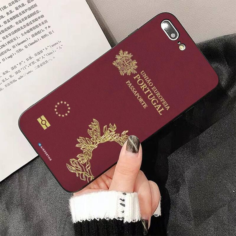 Coque de téléphone Fashion Passport pour iPhone 13 8 7 6 6s Plus X 5s Se 2020 Xr 11 12 Pro Xs Max Coque souple en silicone