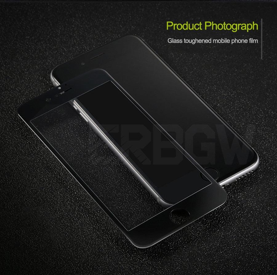 Verre trempé incurvé 9D à couverture complète pour iPhone 7 8 Plus avec bord souple, protection d'écran en verre trempé pour iPhone 7 8 6 6S Plus Film de protection d'écran en verre trempé