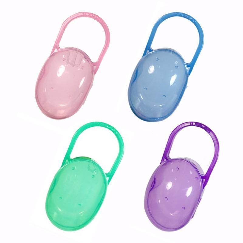 Boîte de rangement de voyage pour tétine de bébé, couleur unie, étui porte-tétine sûr pour enfants