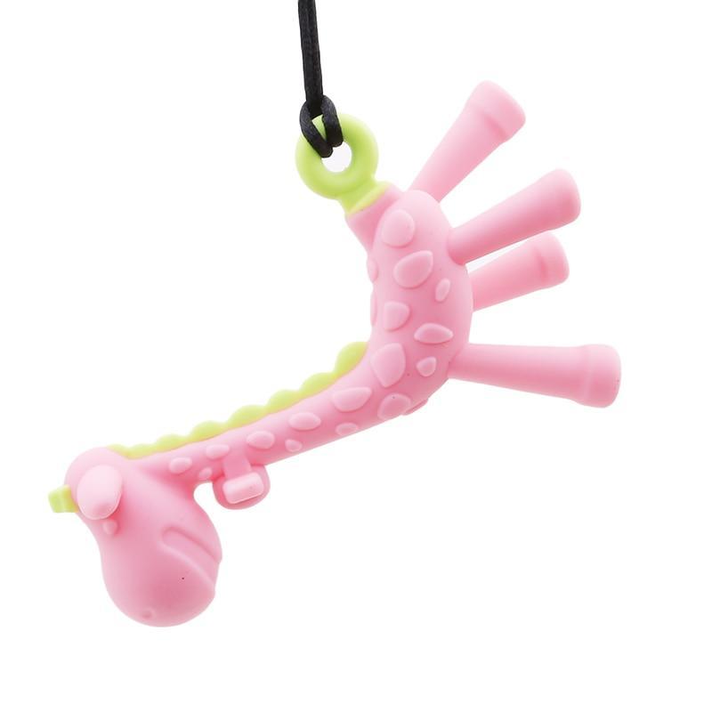 Jouet de dentition unique en silicone en forme de girafe de dessin animé pour bébé, nouveau jouet à suspendre pour l'éveil de bébé