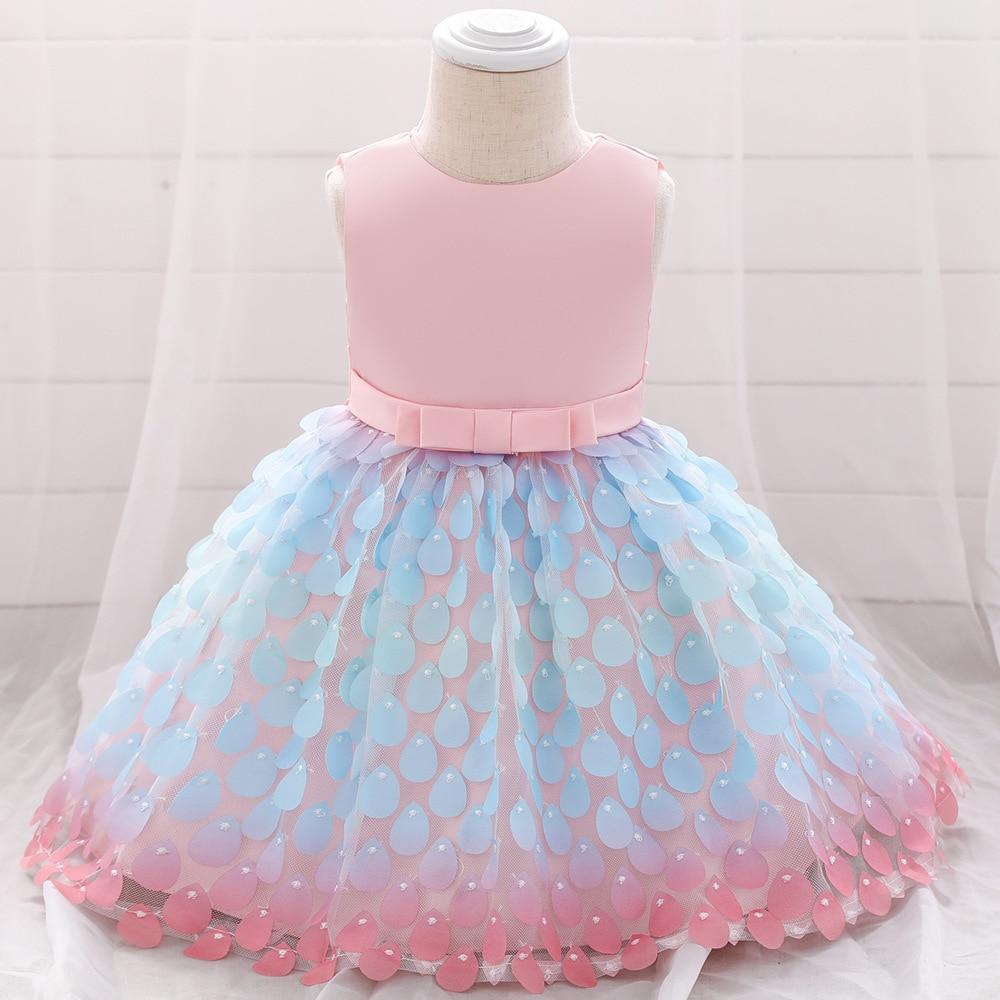 Vêtements de Noël pour bébés filles Robe de princesse en dentelle à paillettes colorées Robe de bal de mariage pour filles