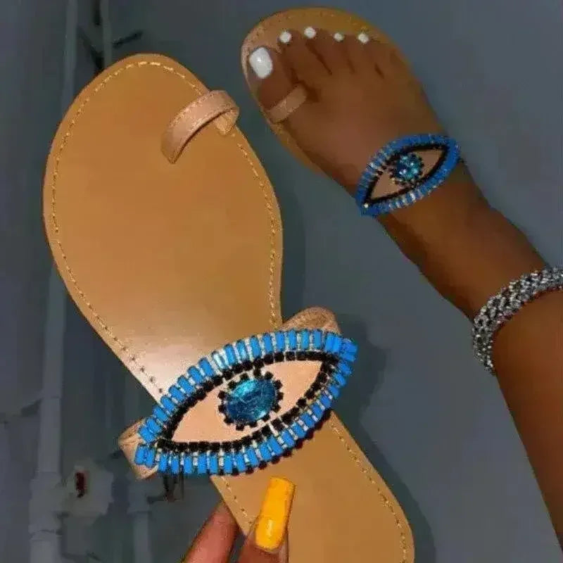 Mules plates mode femme bout rond à strass