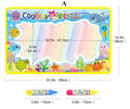 Tapis de Dessin à l'Eau Magique et 2 Stylos, Tableau de Gribouillage, Livres de Coloriage, Jouets Éducatifs pour Enfants