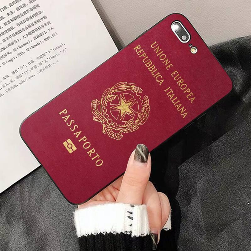 Coque de téléphone Fashion Passport pour iPhone 13 8 7 6 6s Plus X 5s Se 2020 Xr 11 12 Pro Xs Max Coque souple en silicone