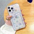 Étui Souple Transparent Unique pour iPhone 13 11 12 Pro Max avec Porte-Cartes et Dégradé, Couleurs Magnifiques, Protection Antichute