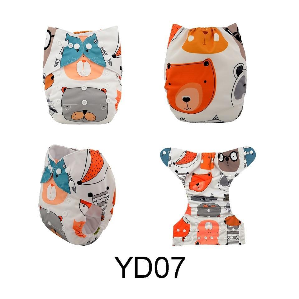 Couche en tissu imprimée ModernLuxury, lavable, réutilisable, avec boutons-pression réglables pour bébés et enfants