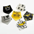 Lot de 2 bavoirs bandana double épaisseur en coton pour bébés, garçons et filles, bavoirs triangulaires, serviette pour nourrissons